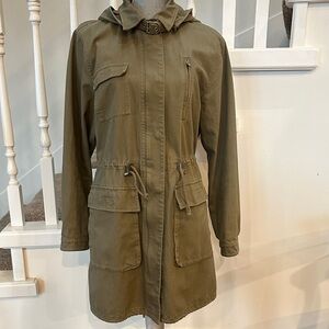 Zara trafaluc outerwear army green coat
